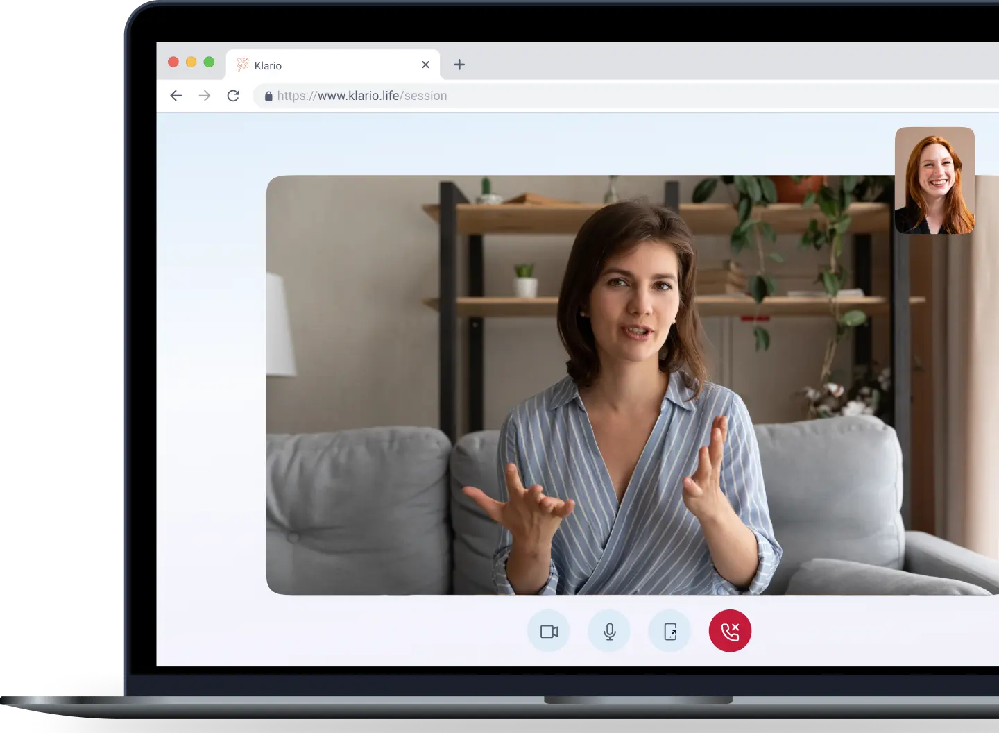 Online-Kommunikation mit einem Psychologen
